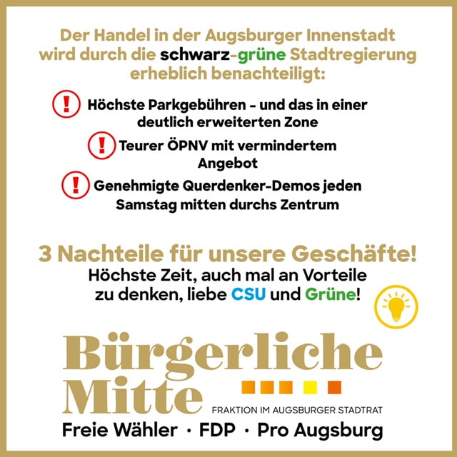 Aussage von OB Weber sorgt für politischen Zündstoff - Pro Augsburg reagiert (1.4.2022)